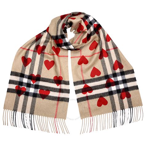 burberry heart scarf red